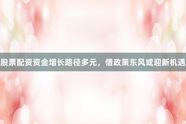 股票配资资金增长路径多元，借政策东风或迎新机遇
