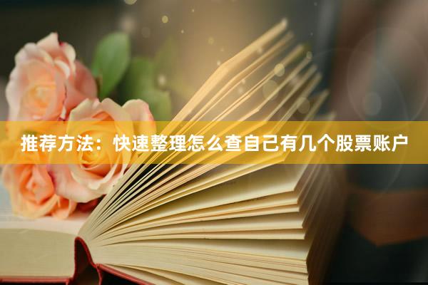 推荐方法:快速整理怎么查自己有几个股票账户